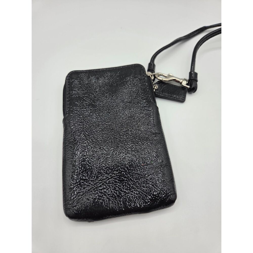 COACH Julia Black Patent Leather Wristlet